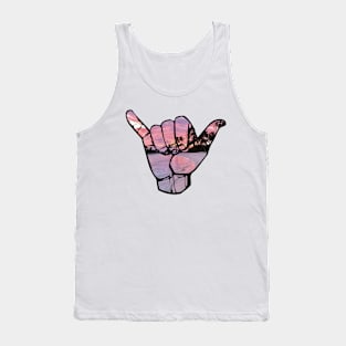 Sunset Beach Shaka Hand Tank Top